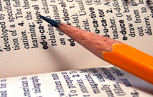 lapis sobre as paginas